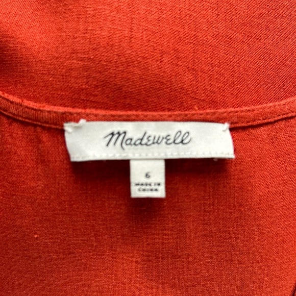 Madewell Red Boxy Ruffled Tank Top - Picture 2 of 9